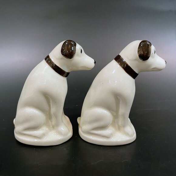 Vintage RCA Dog Nipper Salt and Pepper Shakers Radio Corp. of America Ceramic - Picture 5 of 7